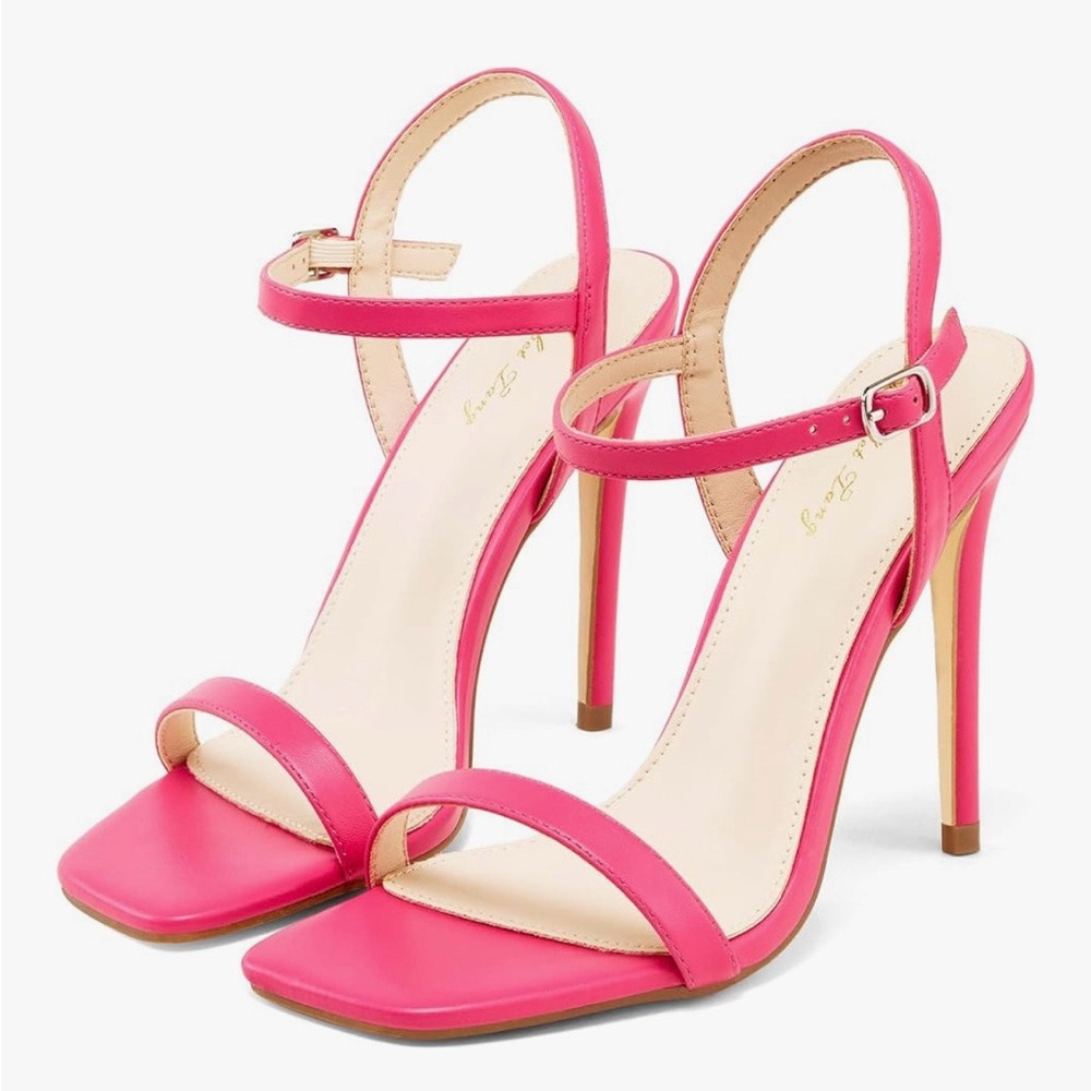 Chic Pink Strappy Heels